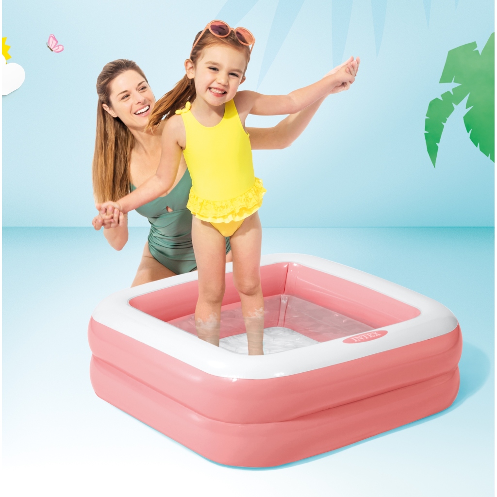 Intex Şişme Taban Mini Kare Havuz 86x86x25 cm - Görsel 4