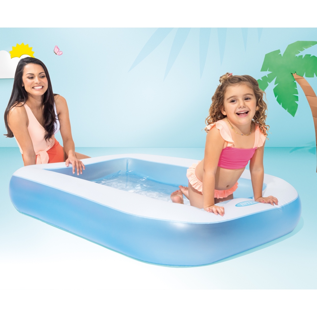 Intex Yumuşak Tabanlı Kare Havuz 166x100x25 cm - Görsel 3