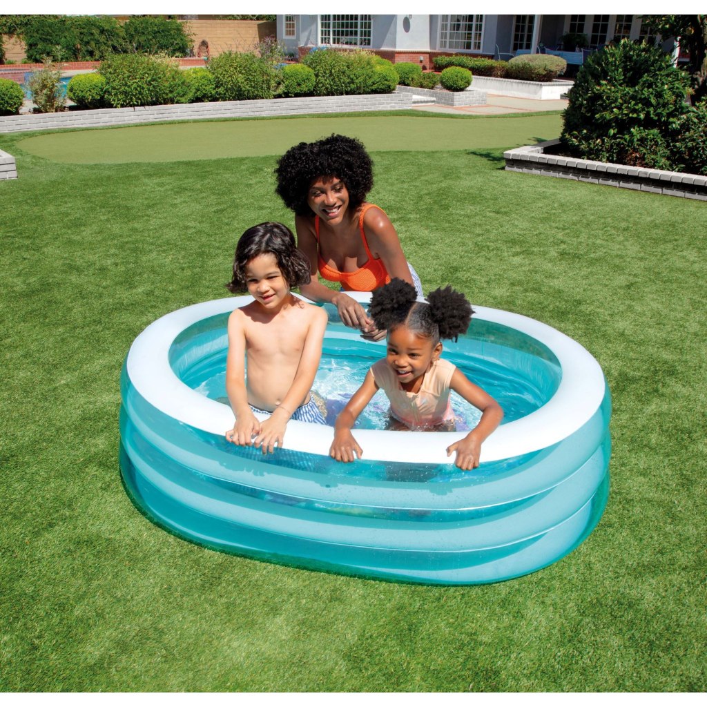 Intex Şeffaf Oval Havuz 163x107x46 cm - Görsel 2