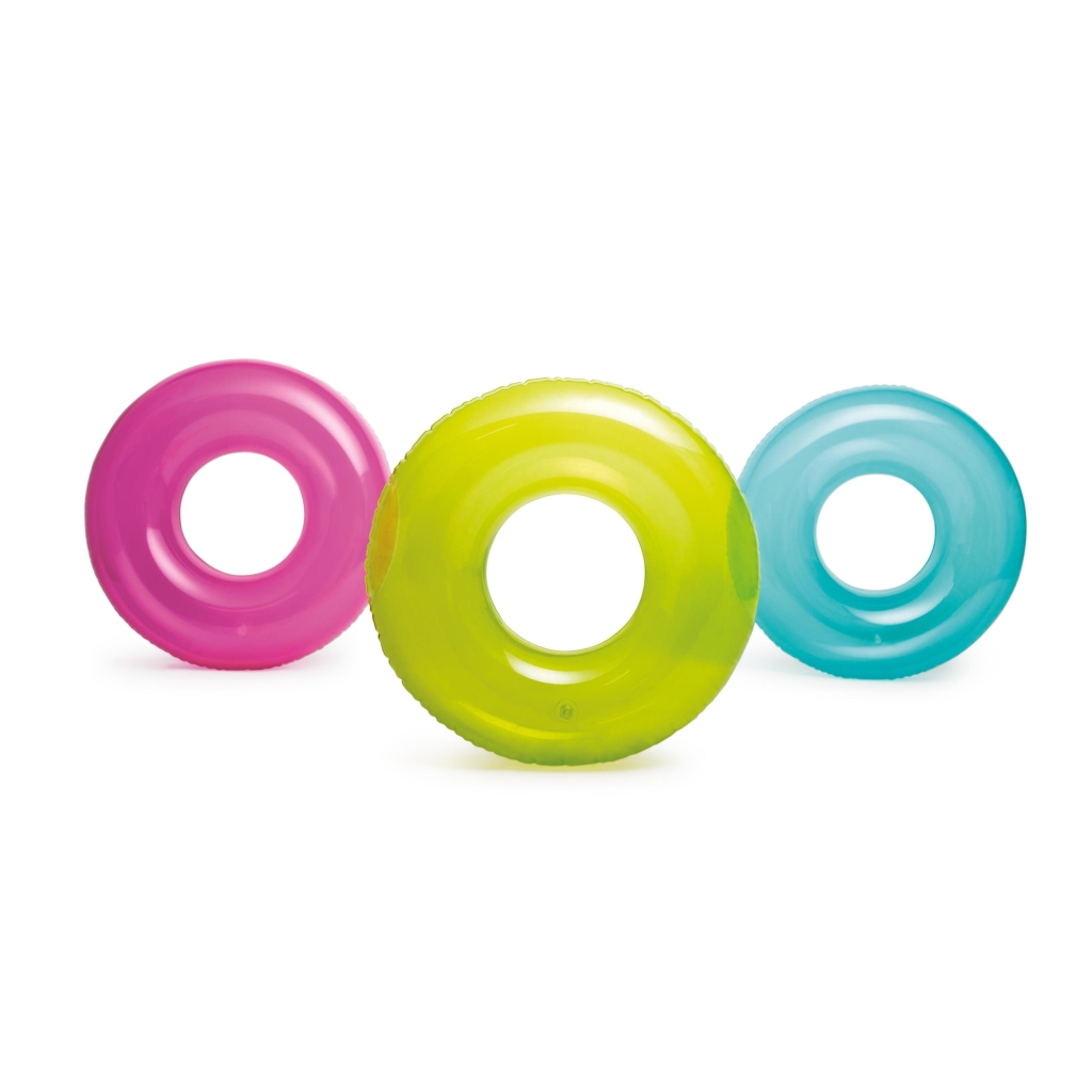 Intex jumbo çocuk simit 76 cm şeffaf büyük deniz simidi