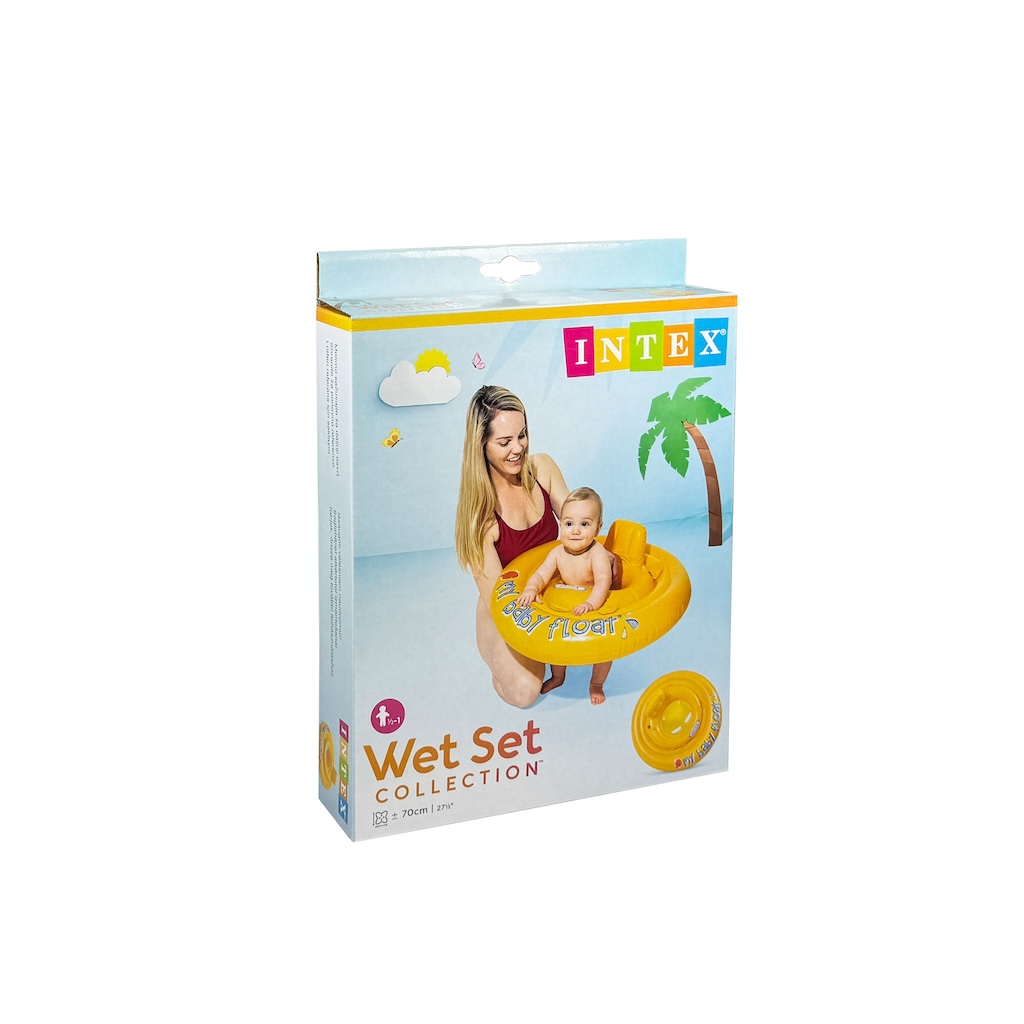 Intex Bebek Simidi 70 cm – Sarı Bebek Yüzme Simidi (6-12 Ay) - Görsel 4