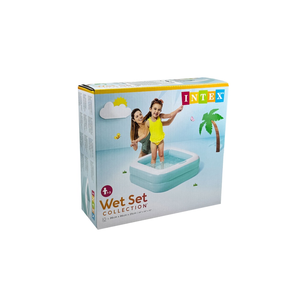 Intex Şişme Taban Mini Kare Havuz 86x86x25 cm - Görsel 6