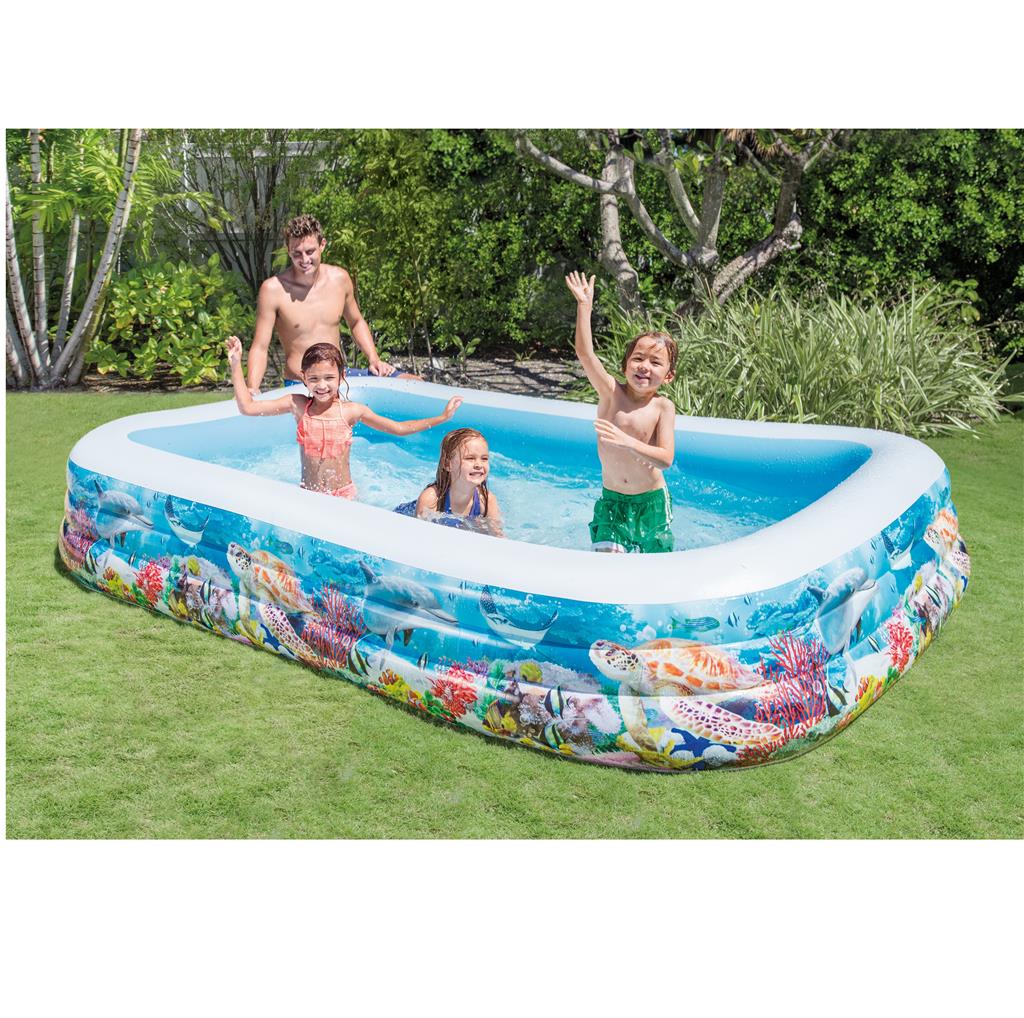 Intex Balık Desenli Şeffaf Aile Havuzu 305x183x56 cm. - Görsel 2